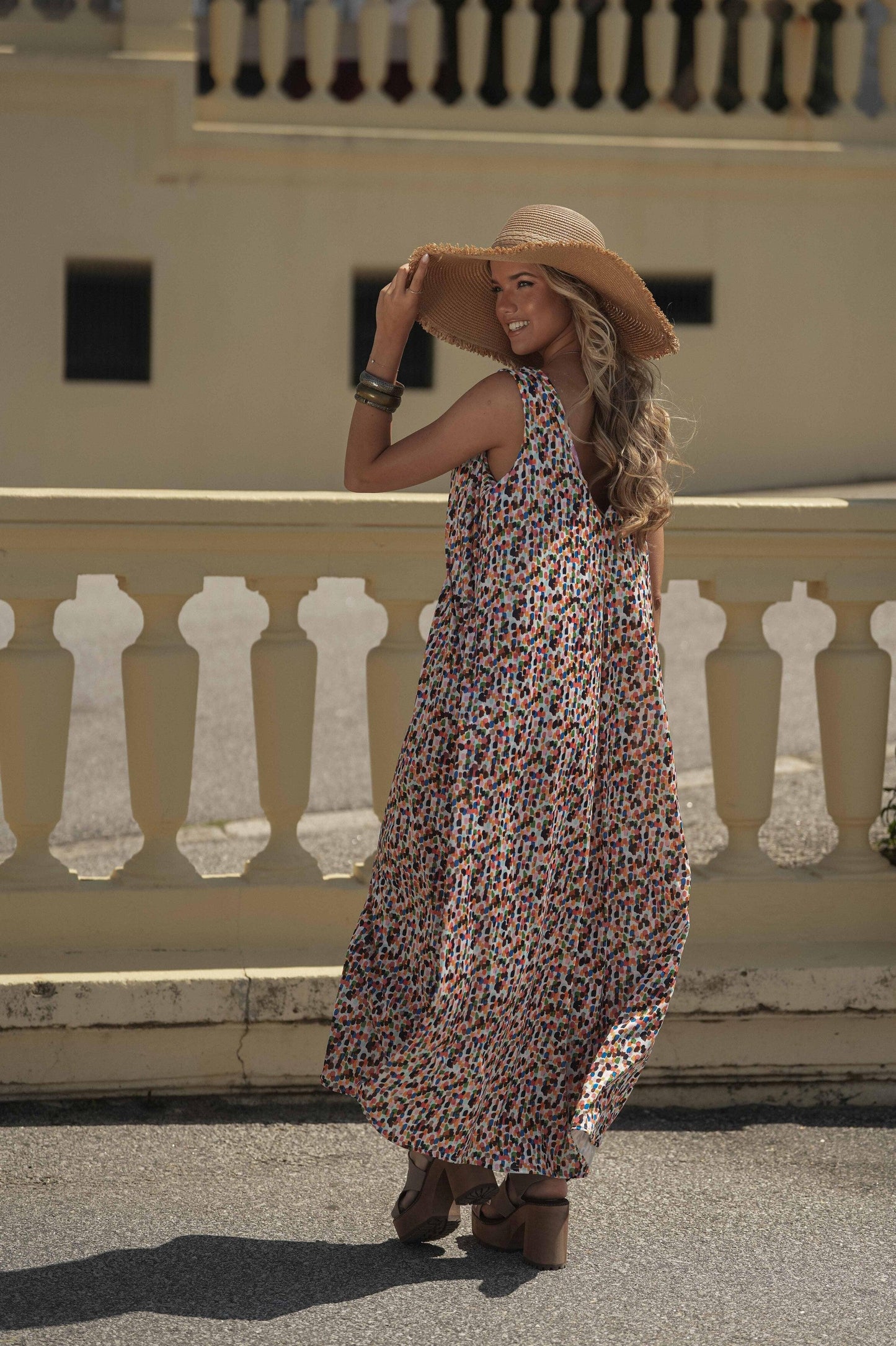Vestido largo de punto
