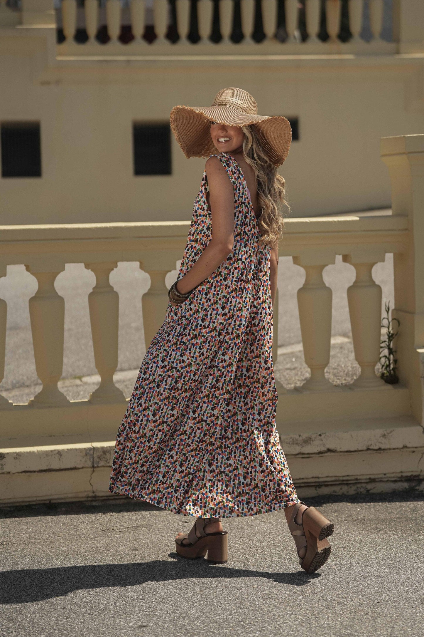 Vestido largo de punto