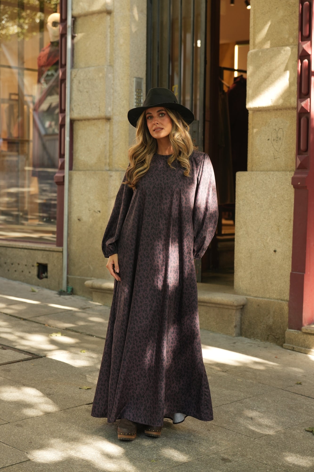 Vestido largo estampado