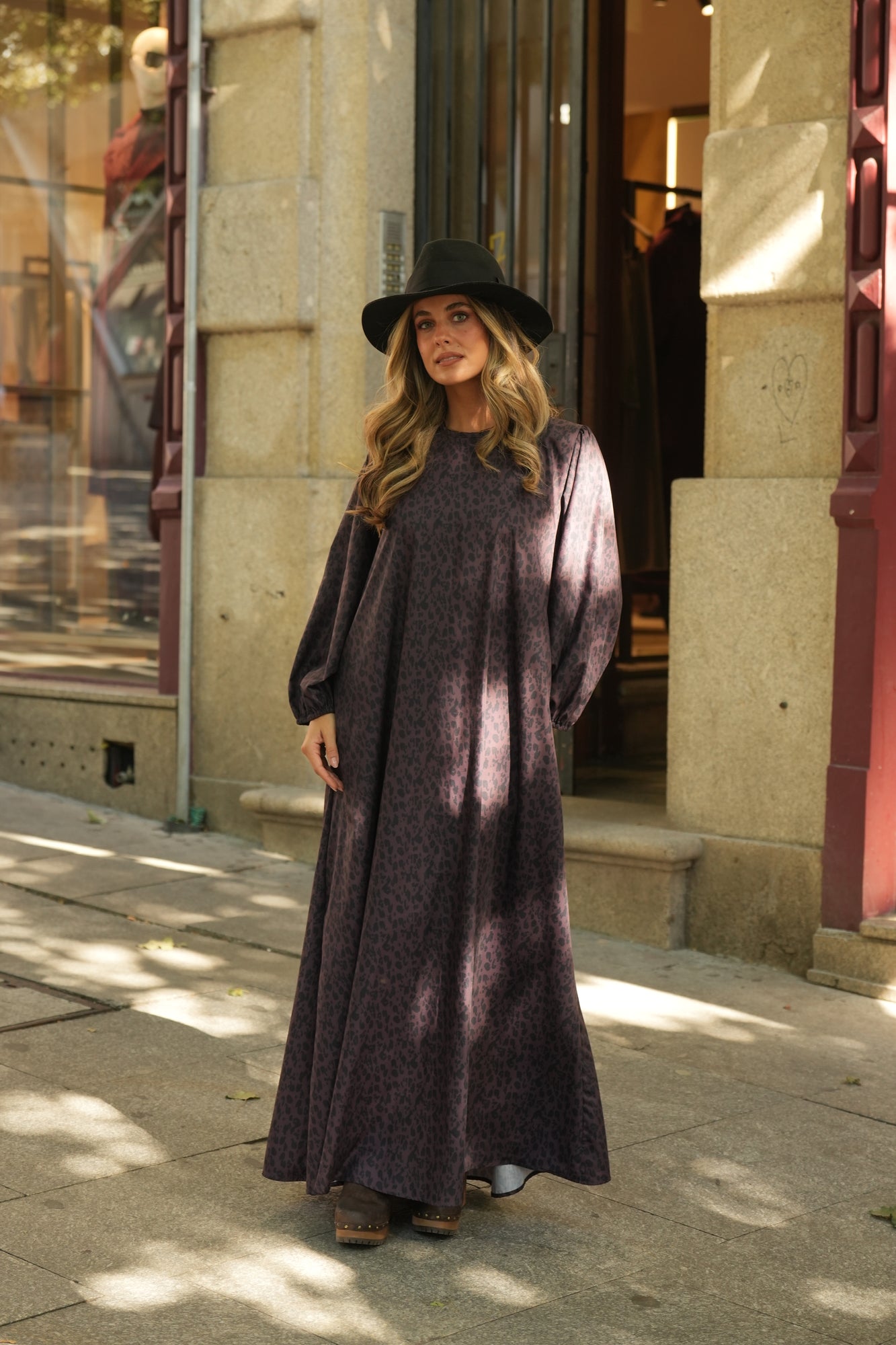 Vestido largo estampado