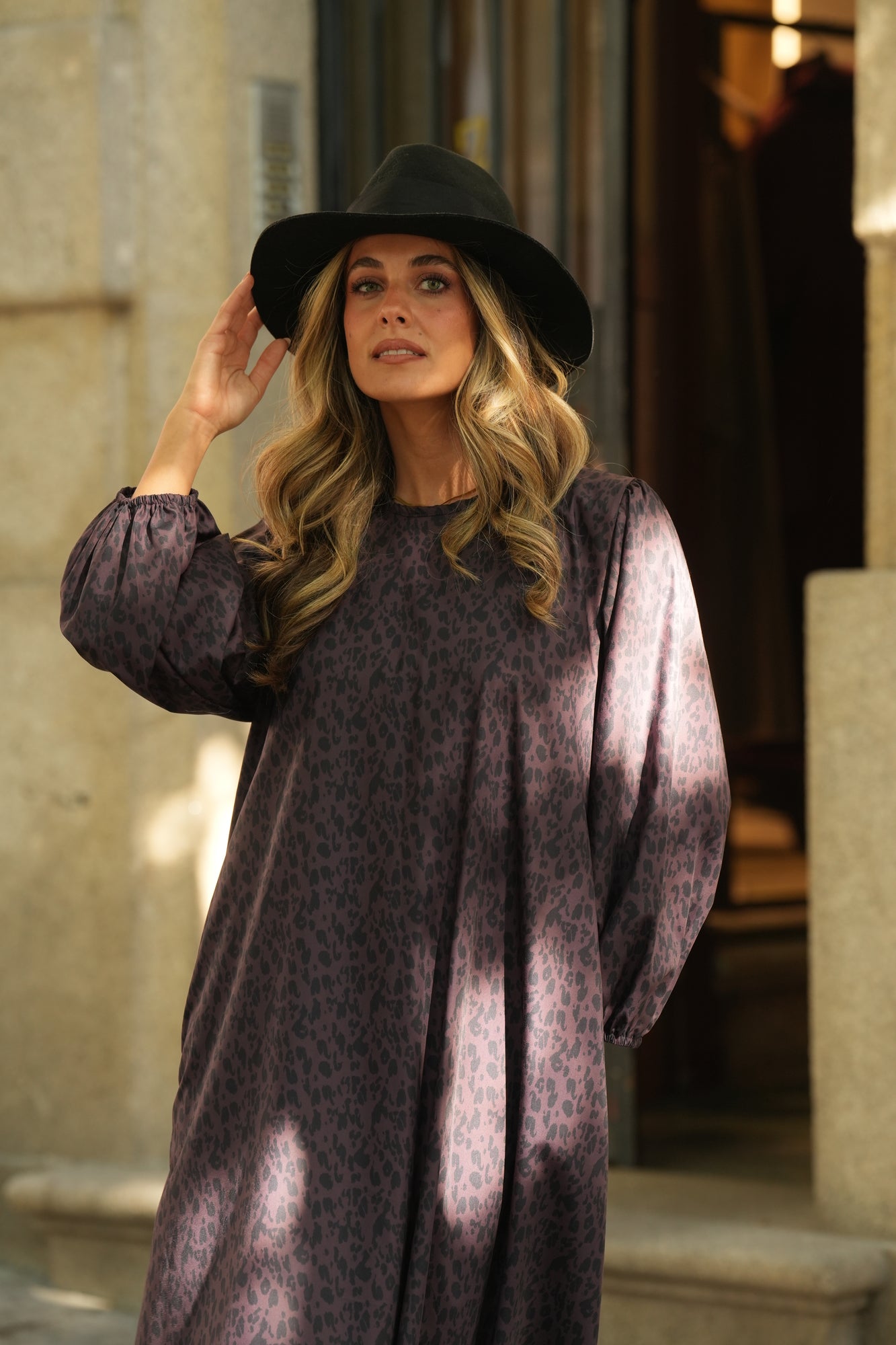 Vestido largo estampado