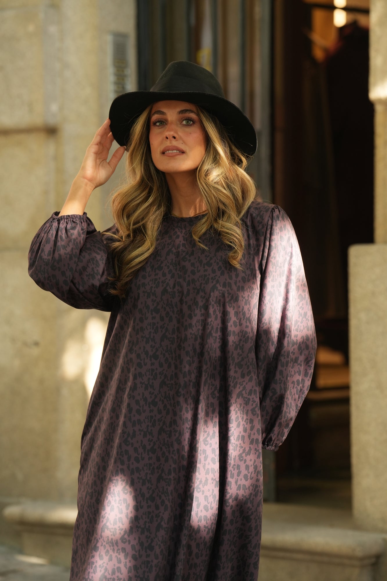 Vestido largo estampado