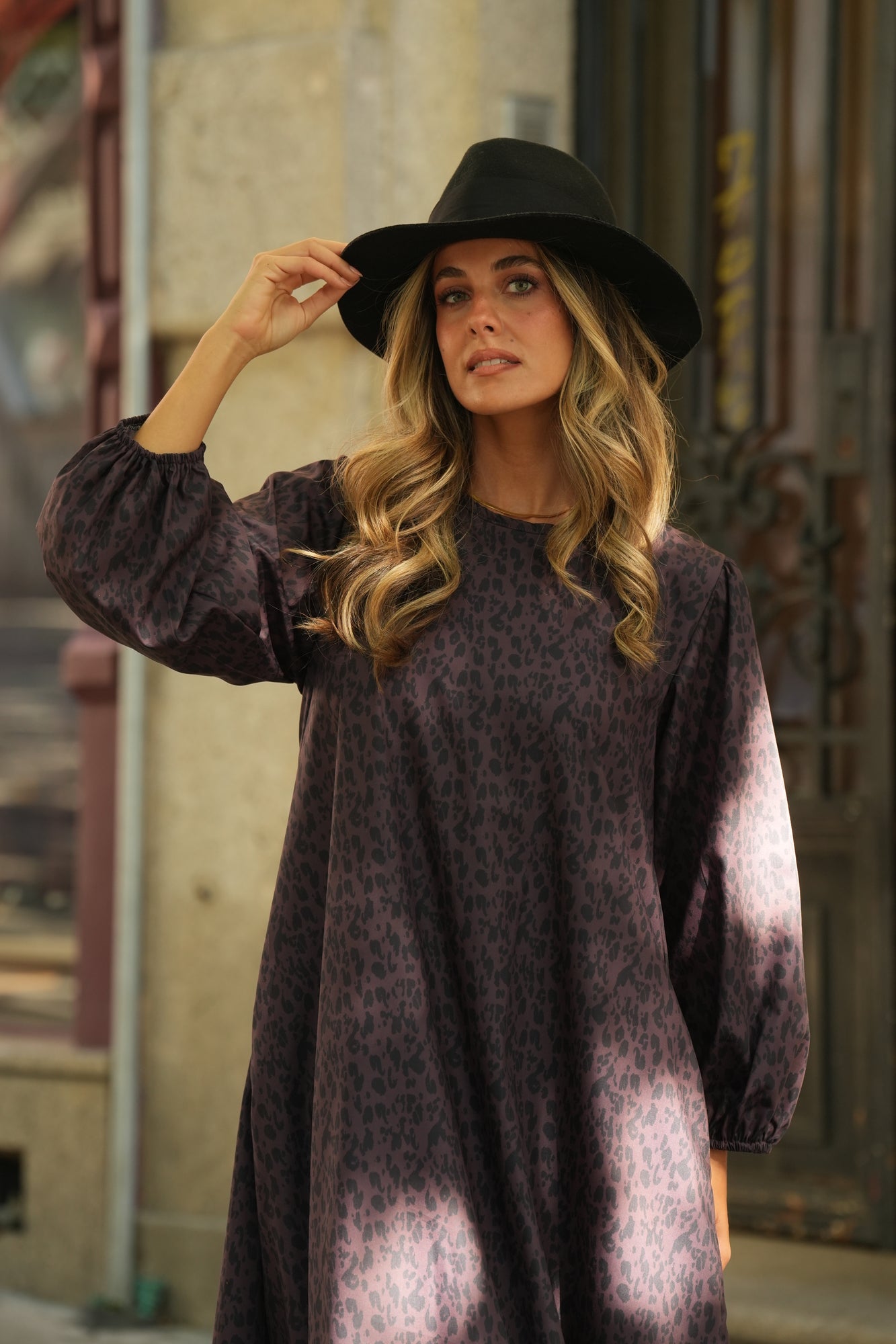 Vestido largo estampado