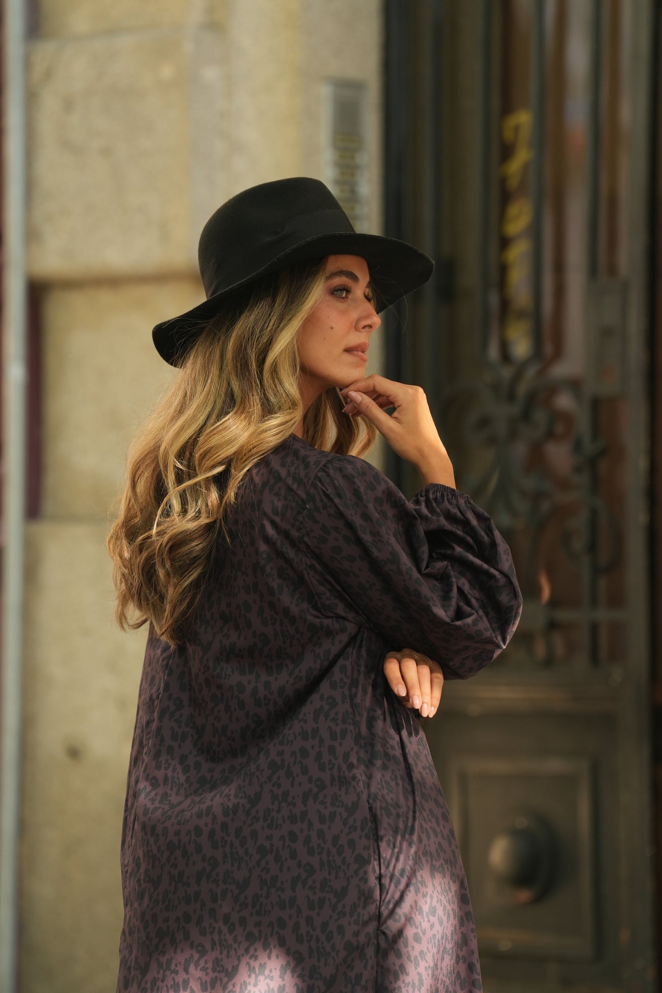 Vestido largo estampado