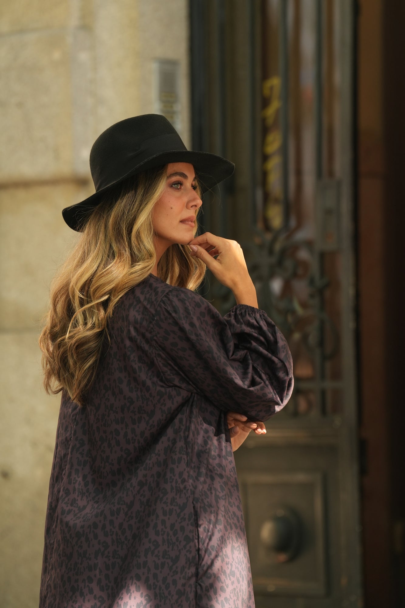 Vestido largo estampado