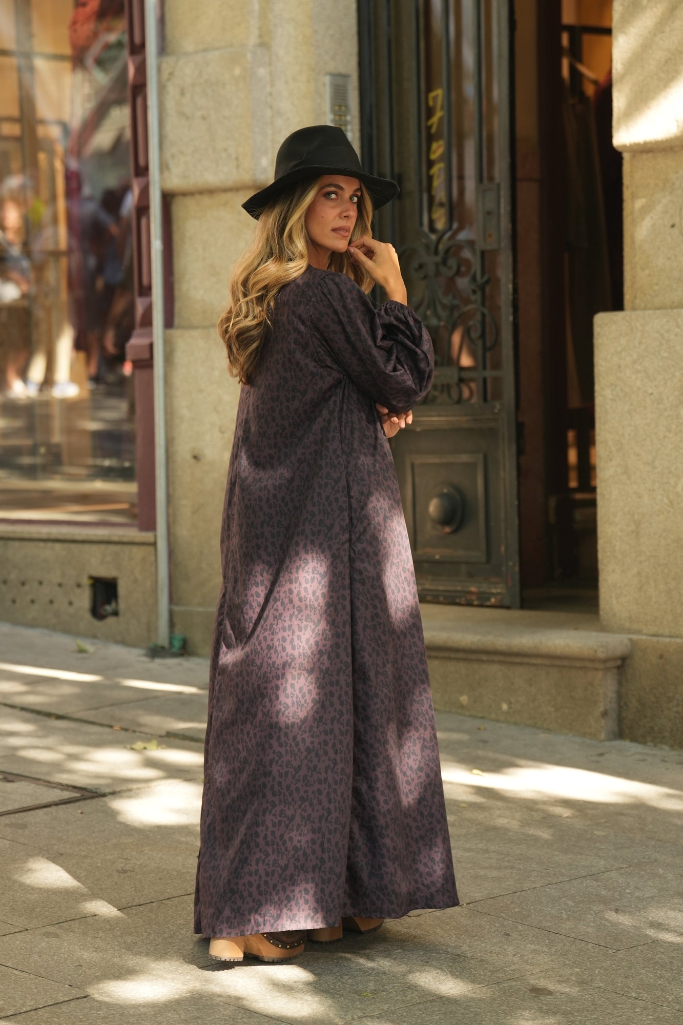 Vestido largo estampado