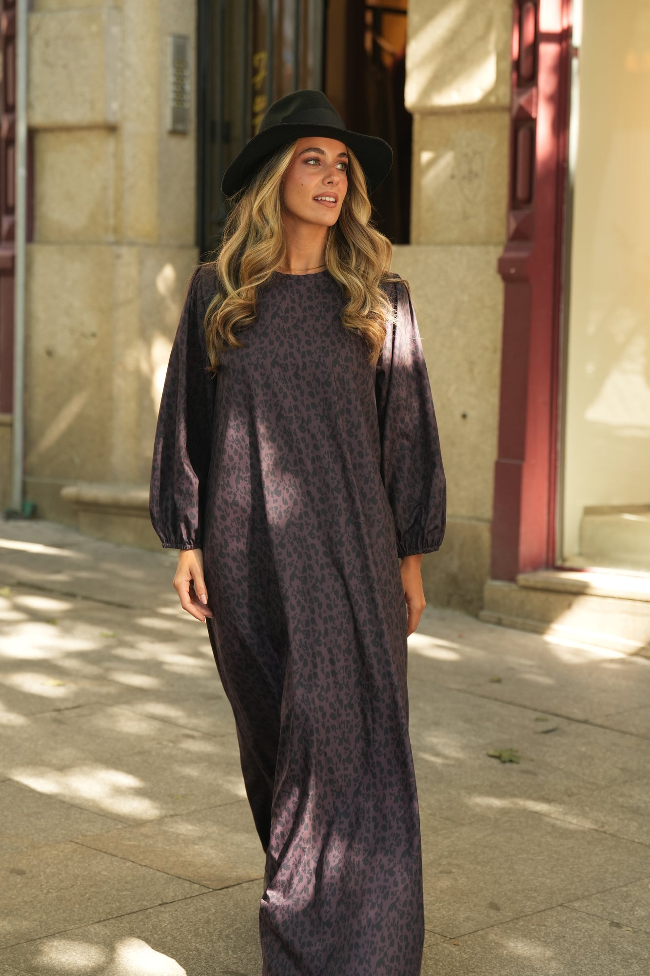 Vestido largo estampado