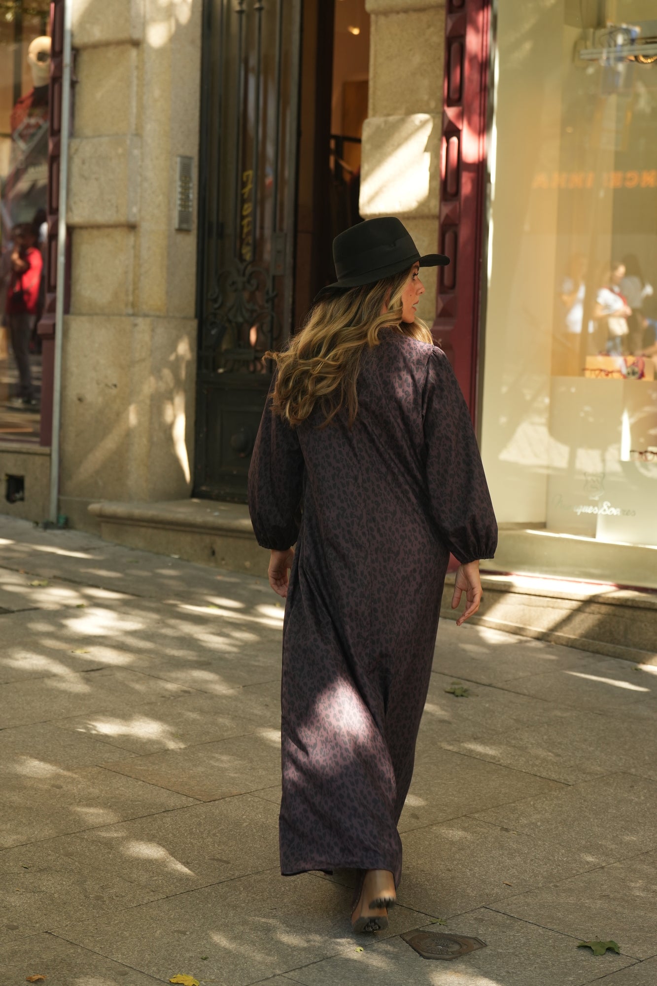 Vestido largo estampado