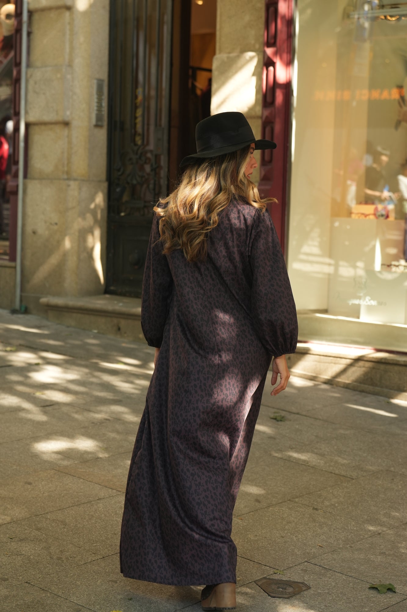 Vestido largo estampado