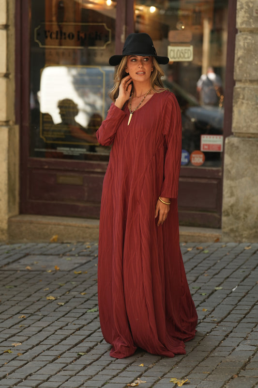 Vestido largo de punto