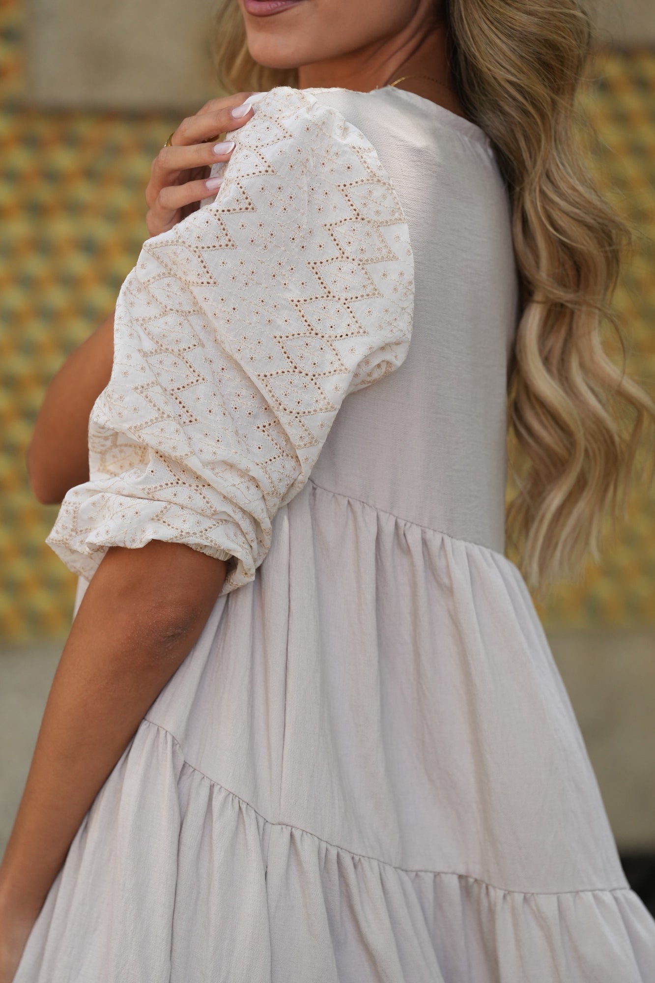 Vestido largo beige