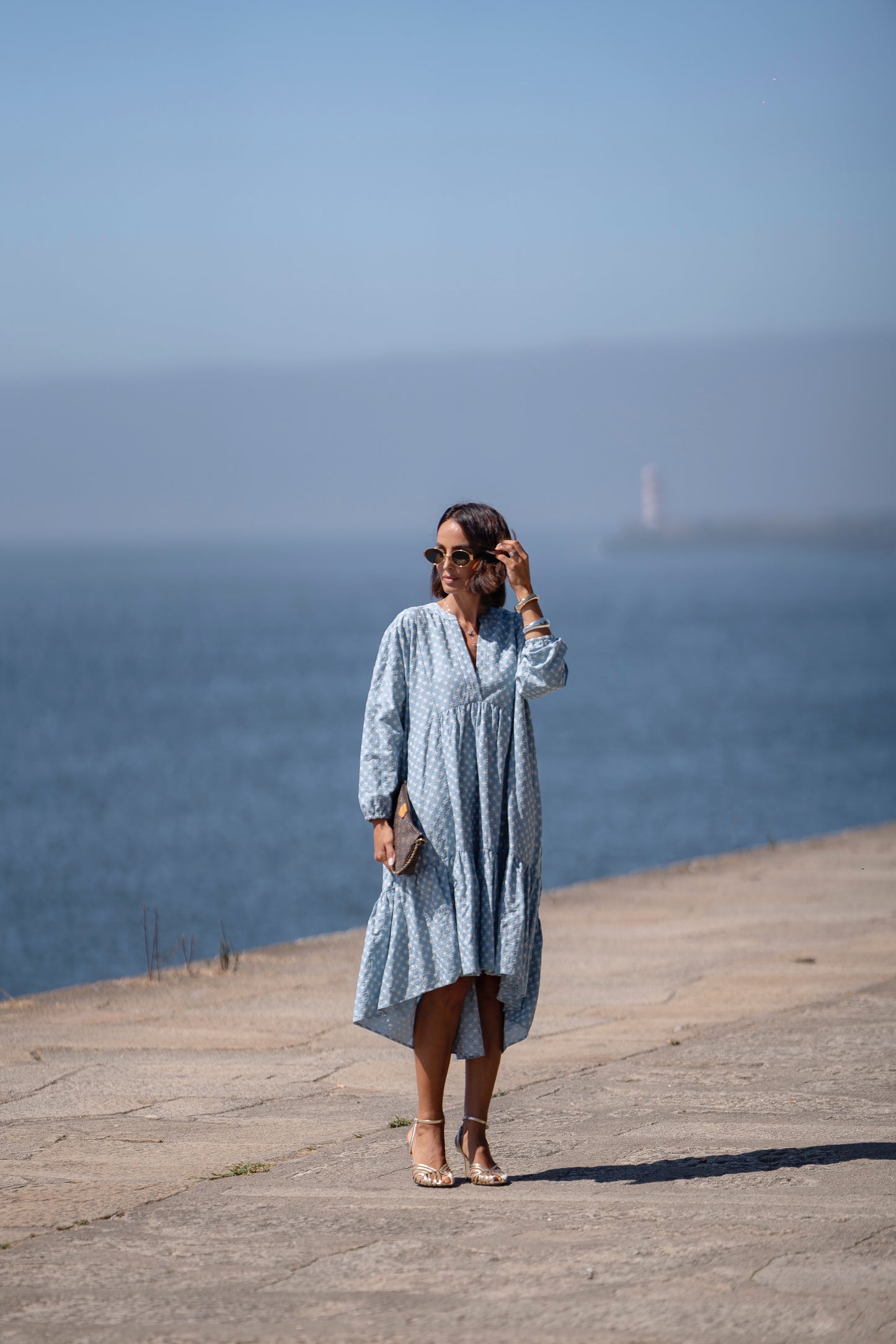 Vestido asimétrico denim