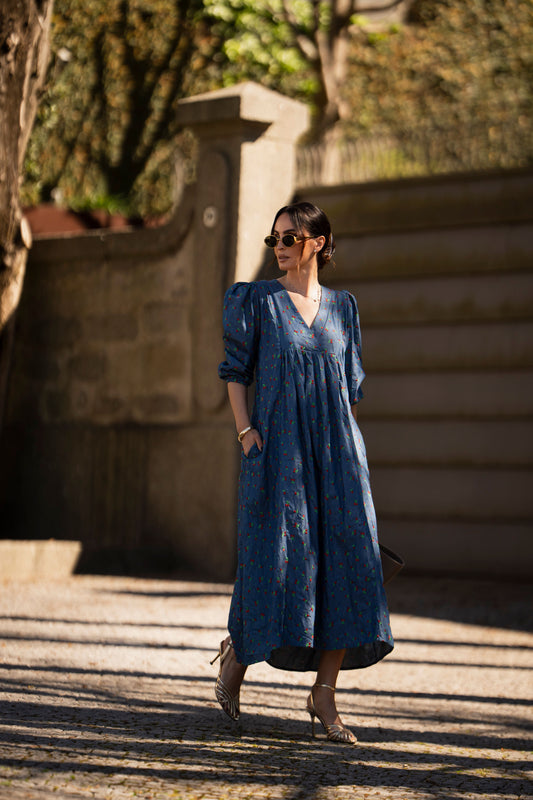 Vestido midi denim