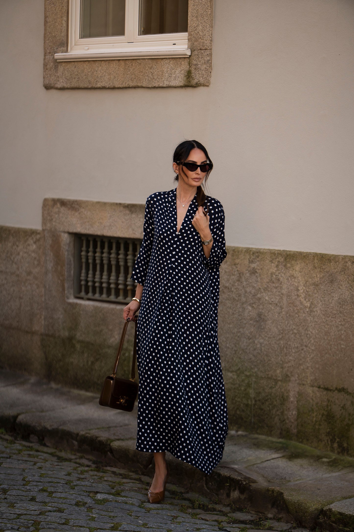 Vestido largo estampado