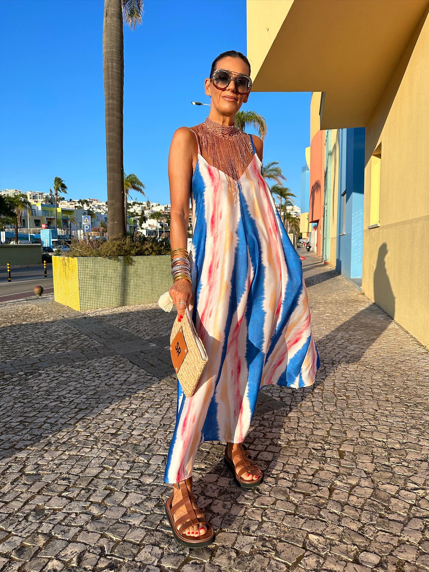 Vestido largo de tirantes