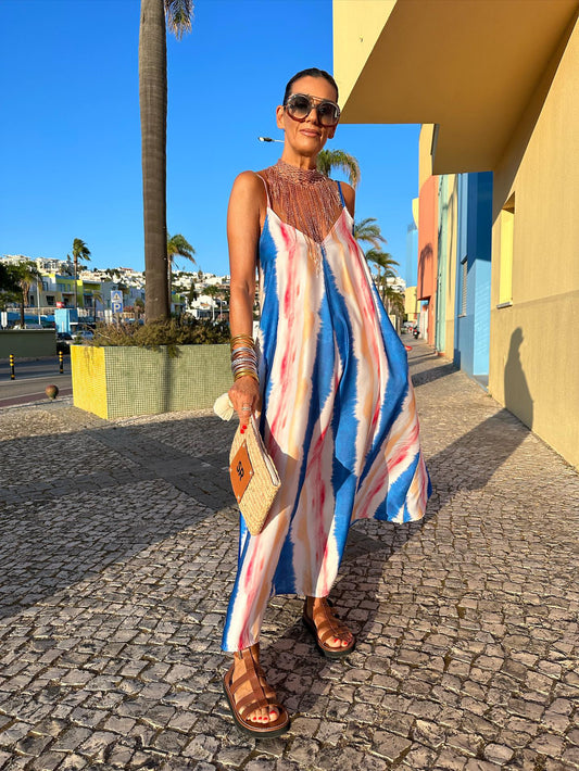 Vestido largo de tirantes
