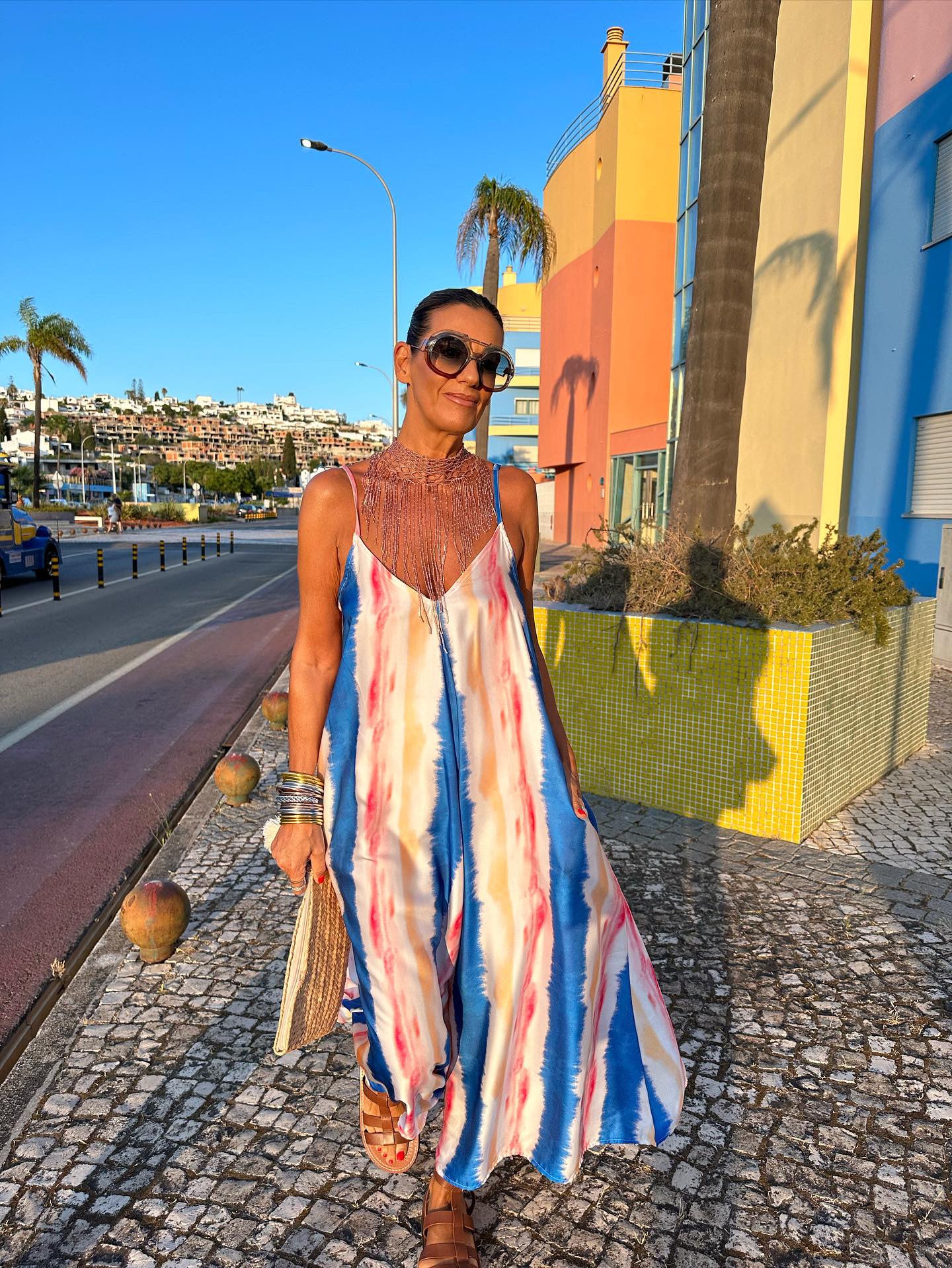 Vestido largo de tirantes