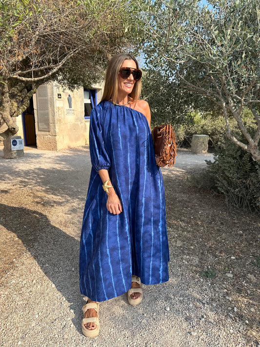 Vestido largo azul