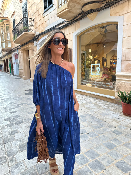 Vestido largo azul