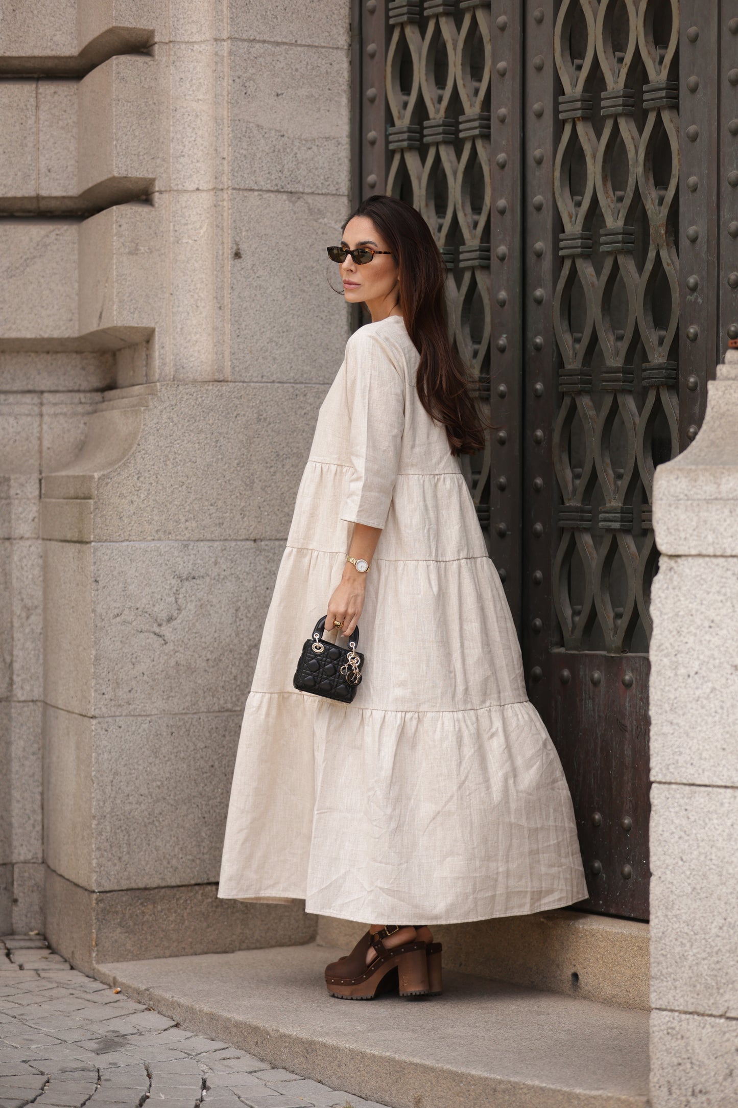 Vestido largo de lino