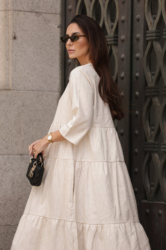 Vestido largo de lino