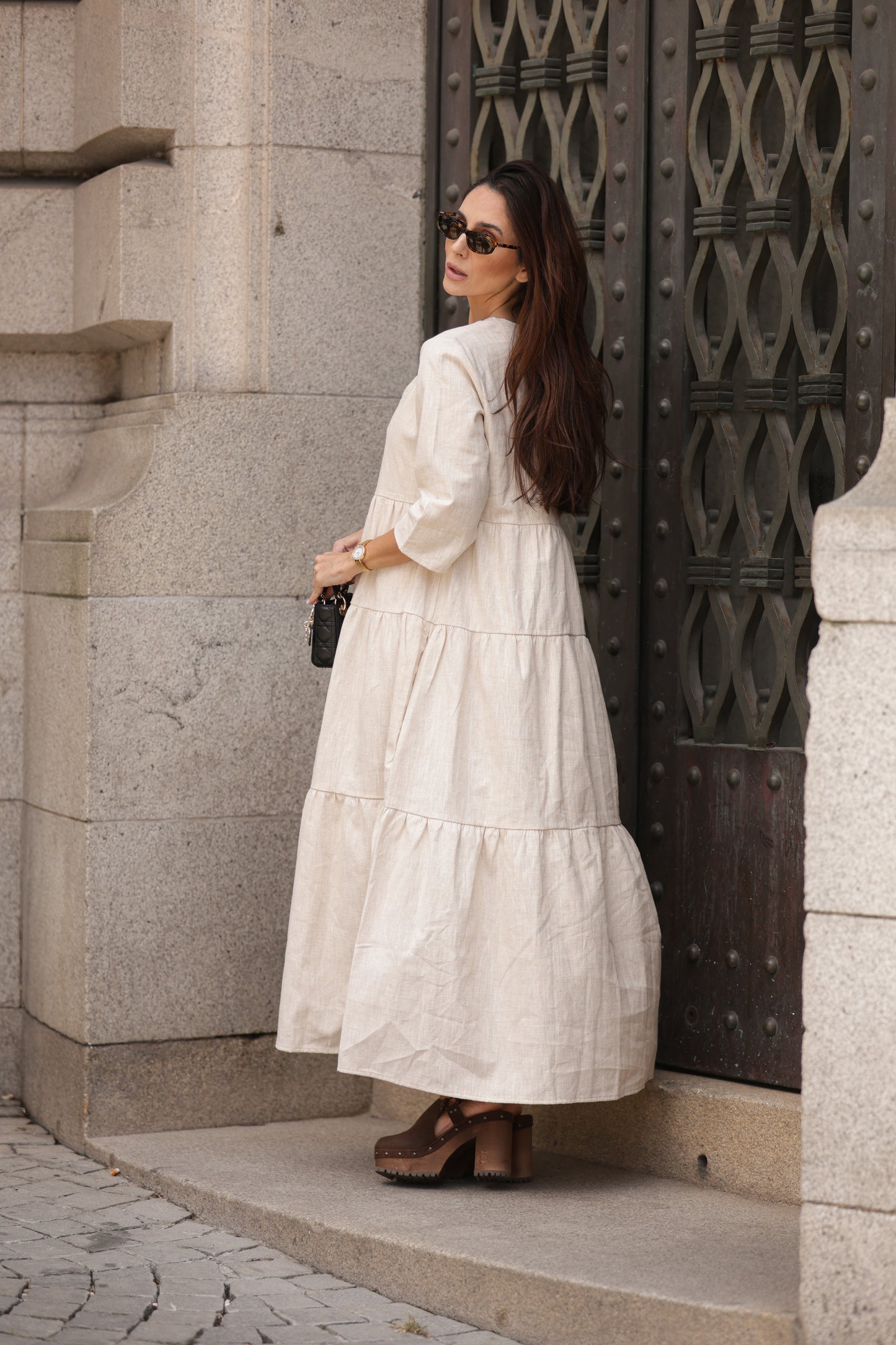 Vestido largo de lino