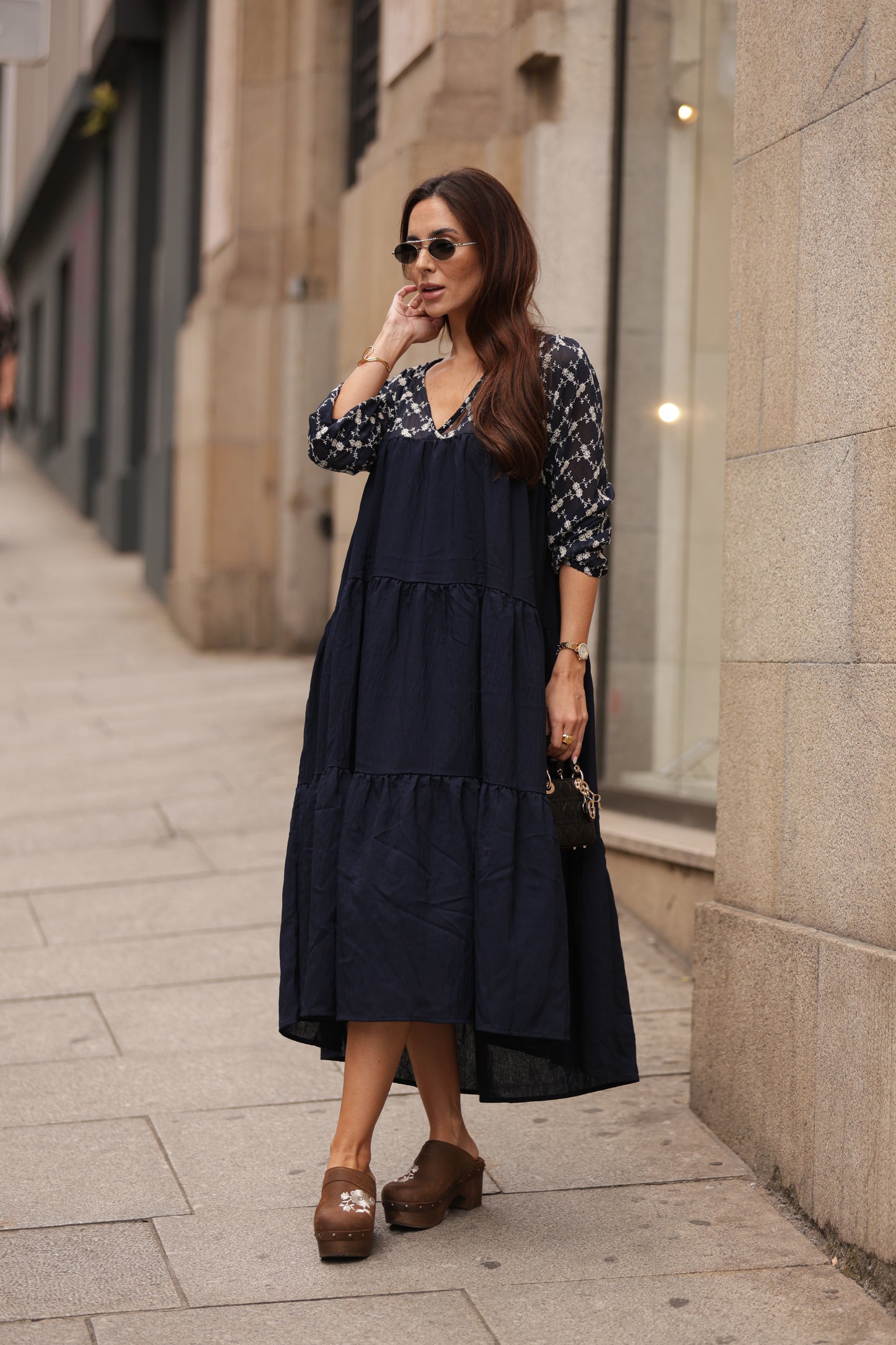 Vestido largo azul