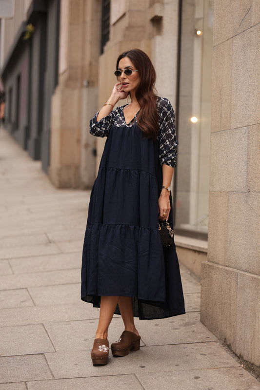 Vestido largo azul
