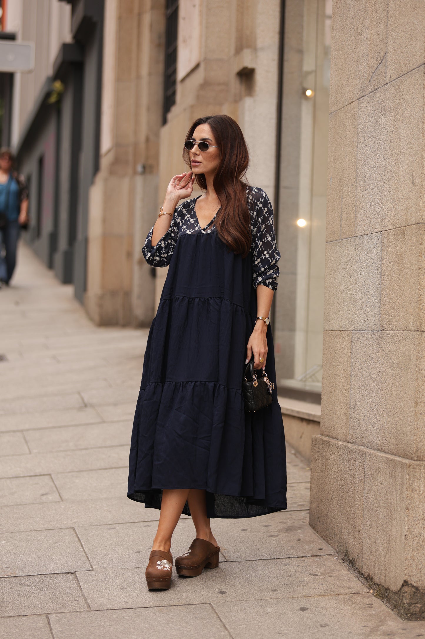 Vestido largo azul
