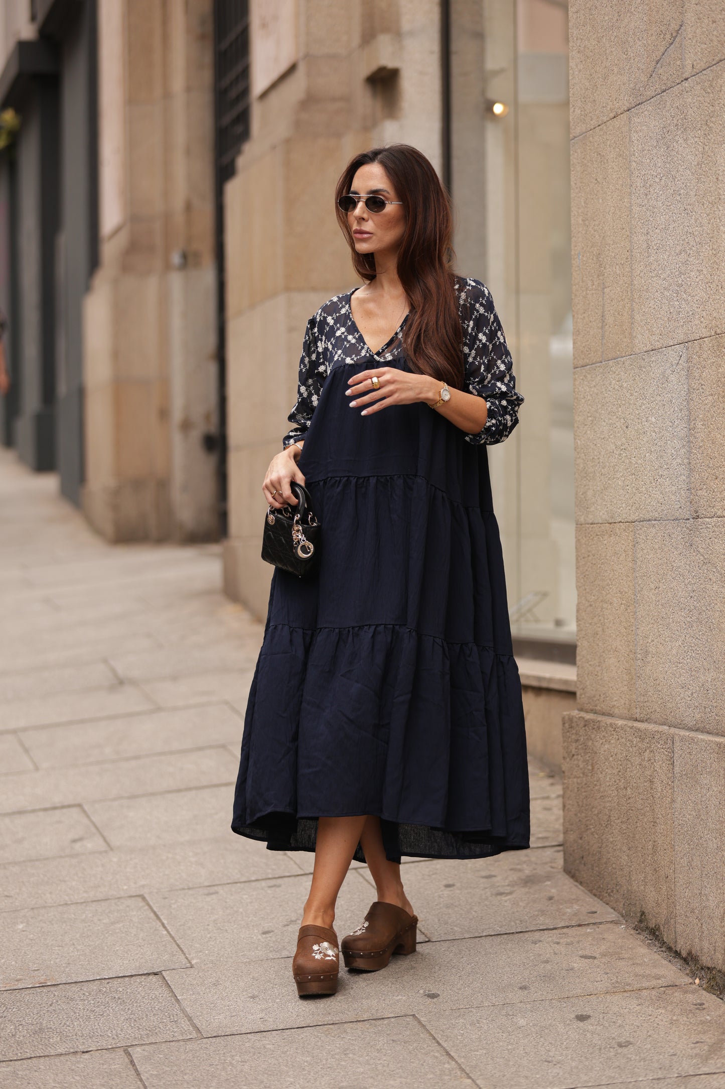 Vestido largo azul