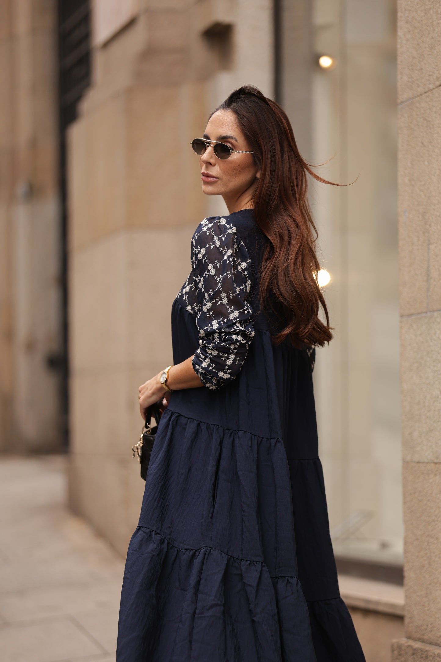 Vestido largo azul