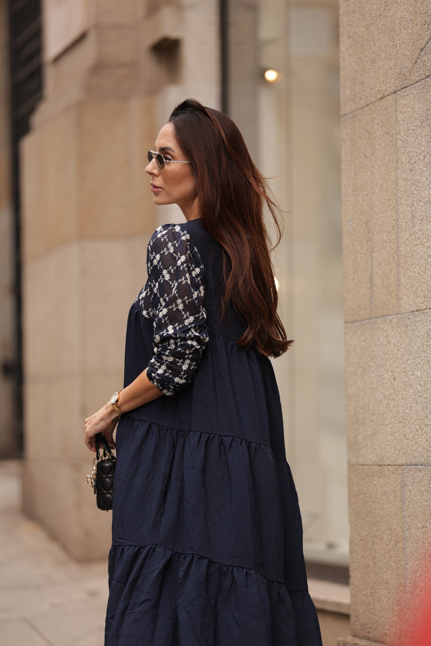 Vestido largo azul