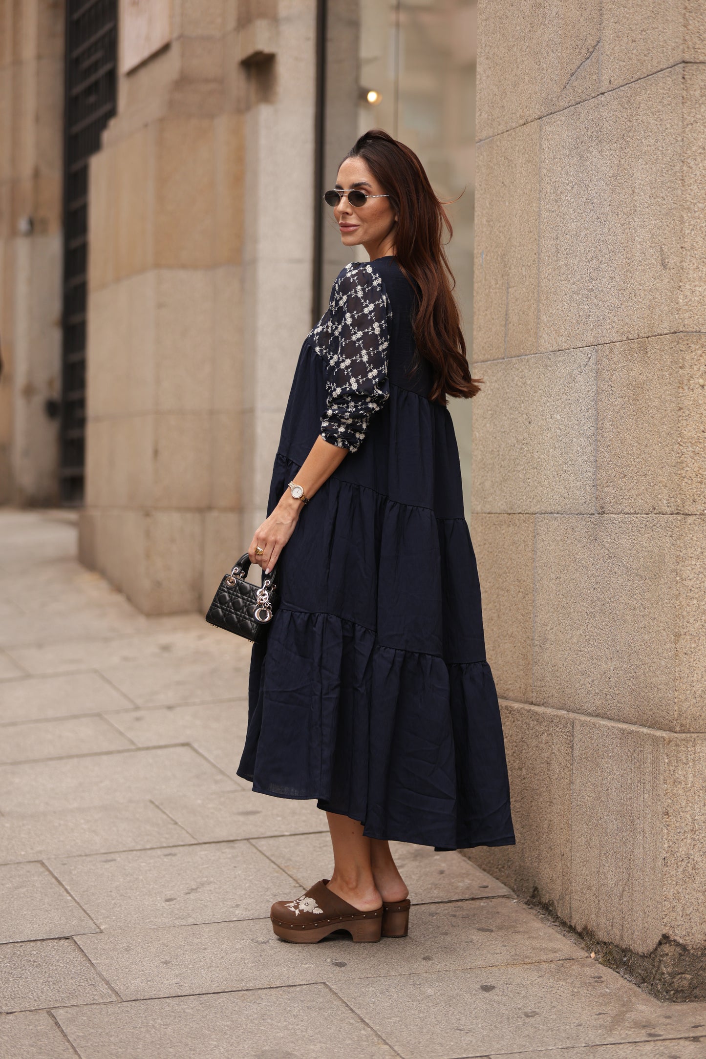 Vestido largo azul