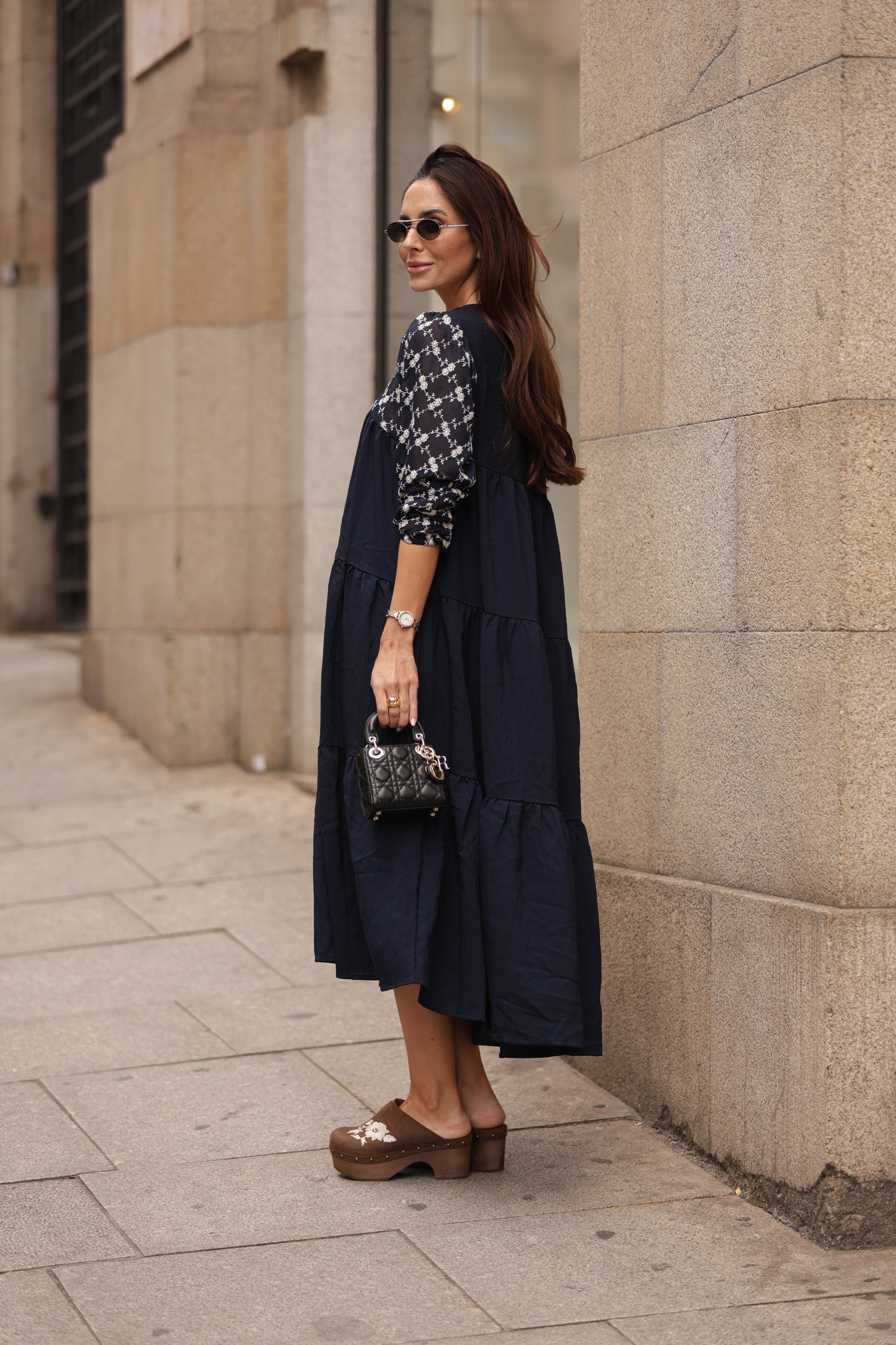 Vestido largo azul