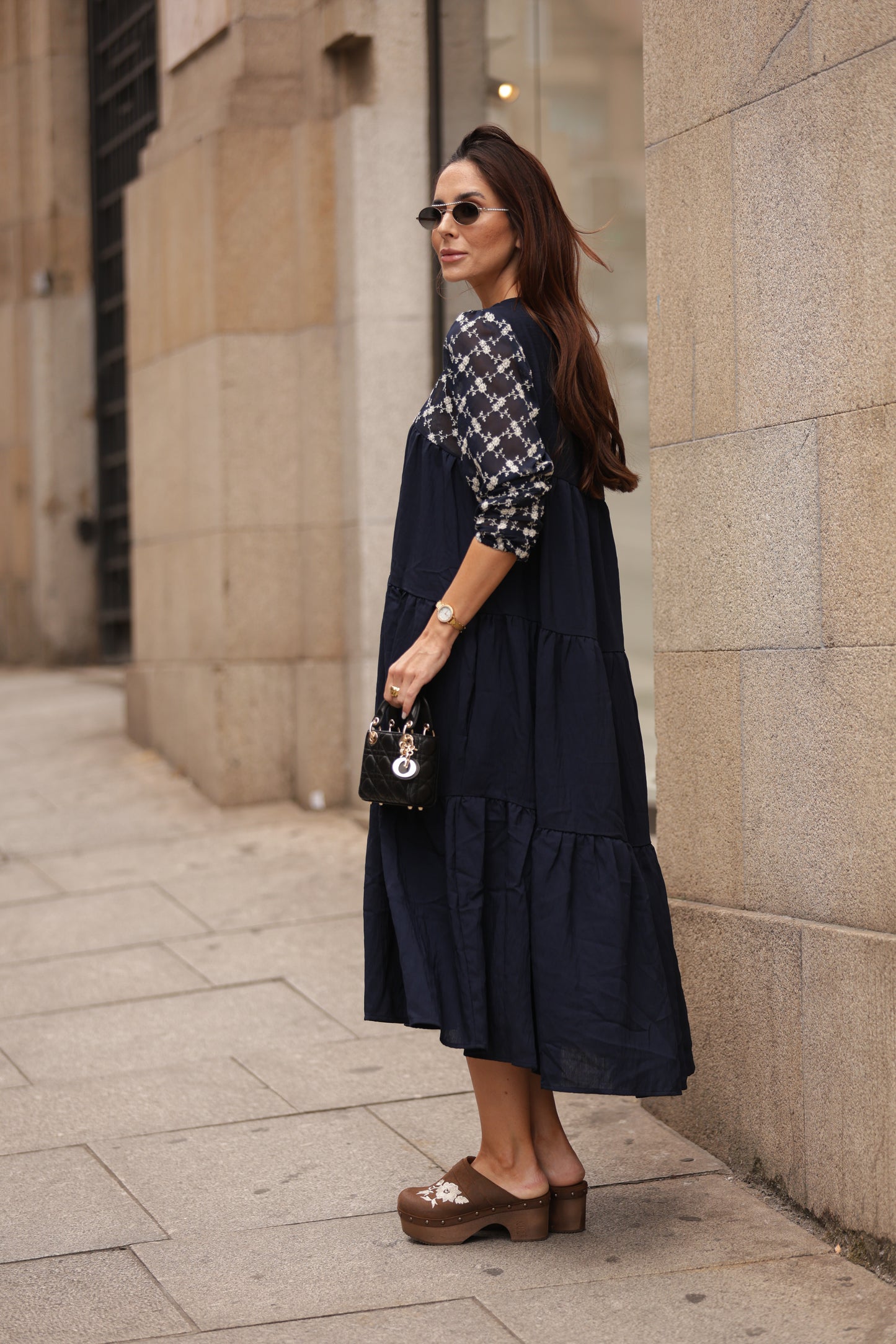 Vestido largo azul