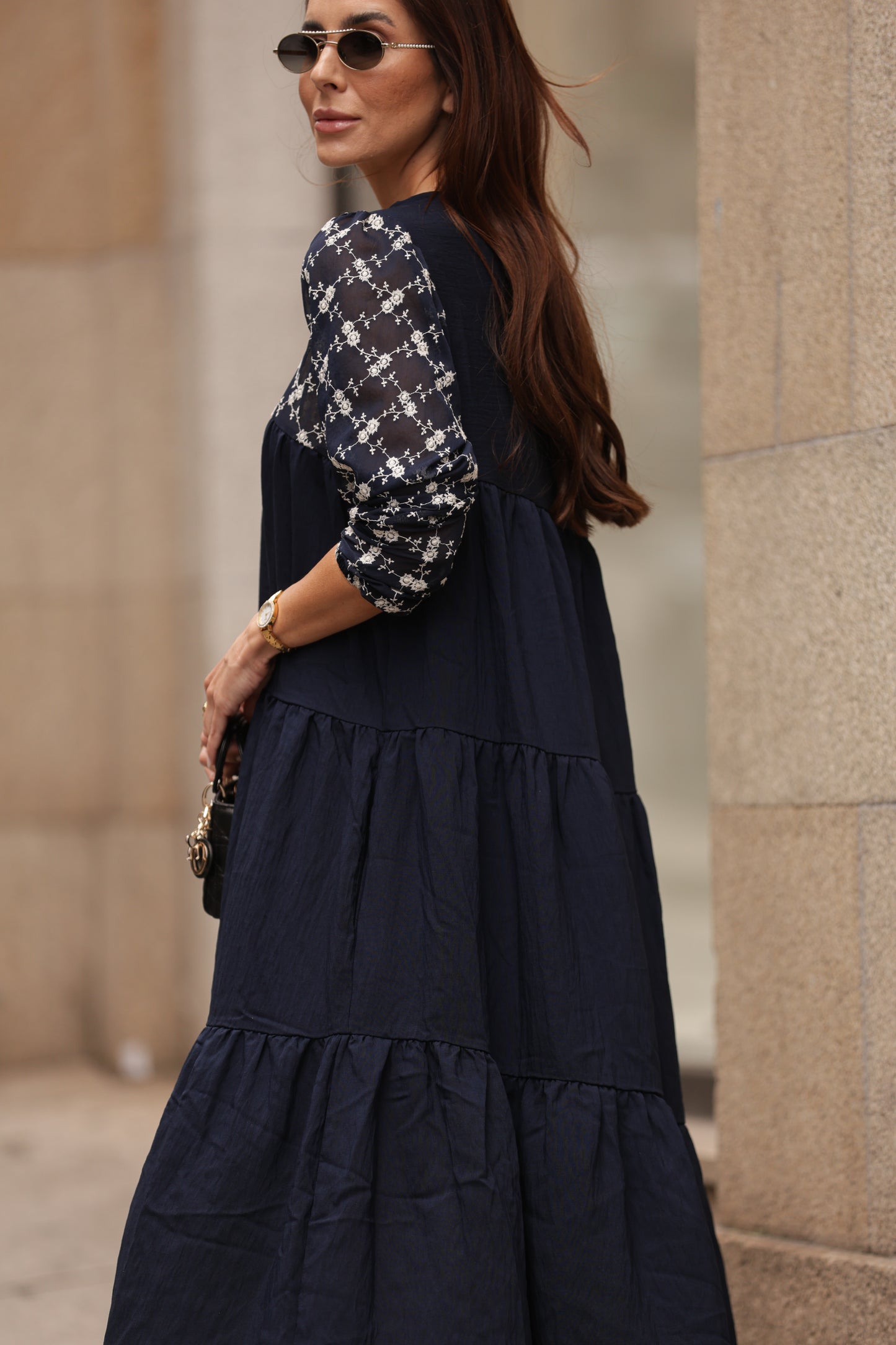 Vestido largo azul