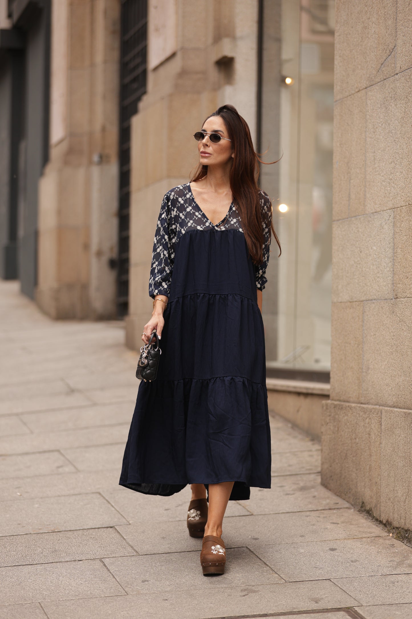 Vestido largo azul