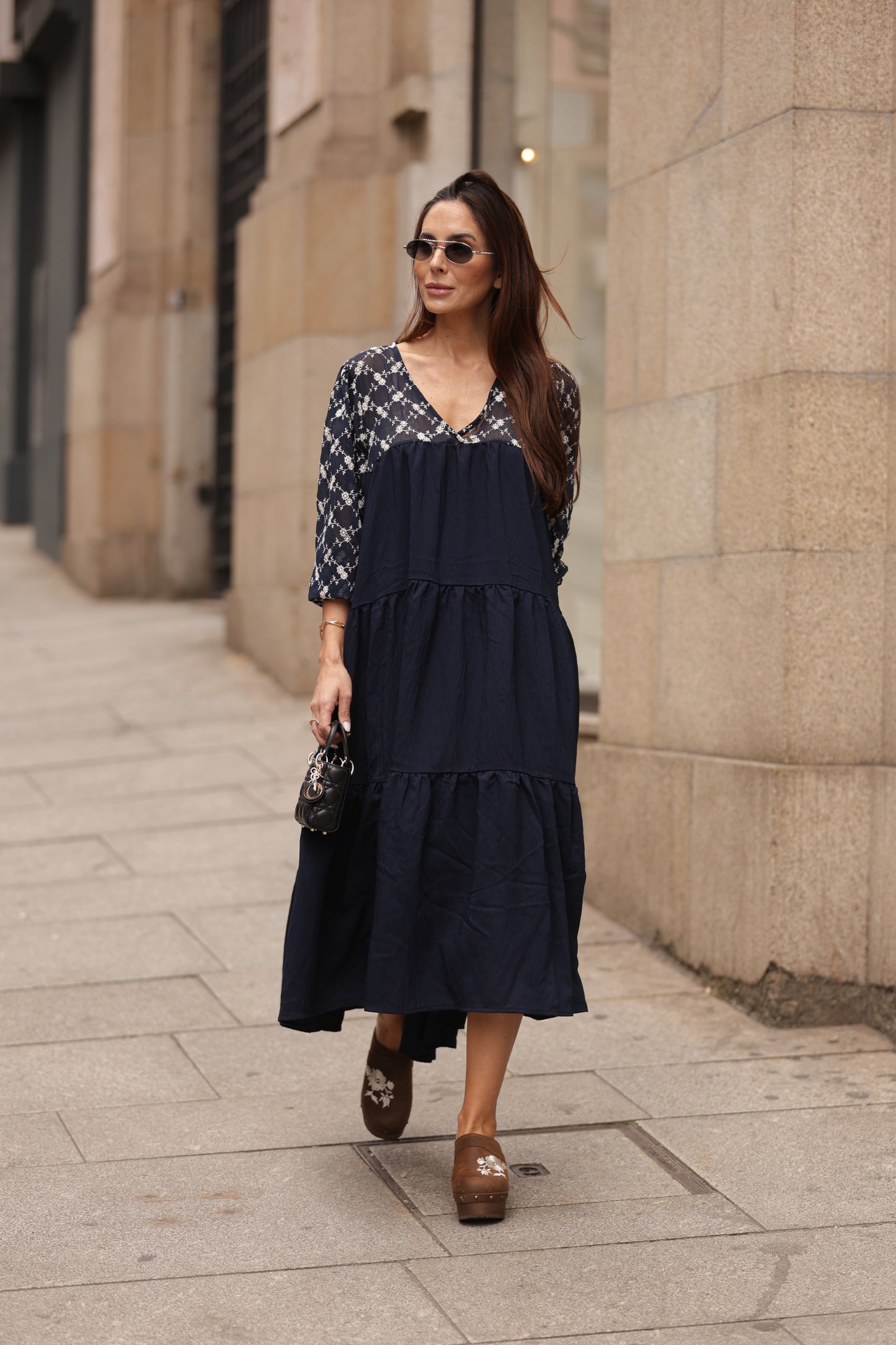Vestido largo azul