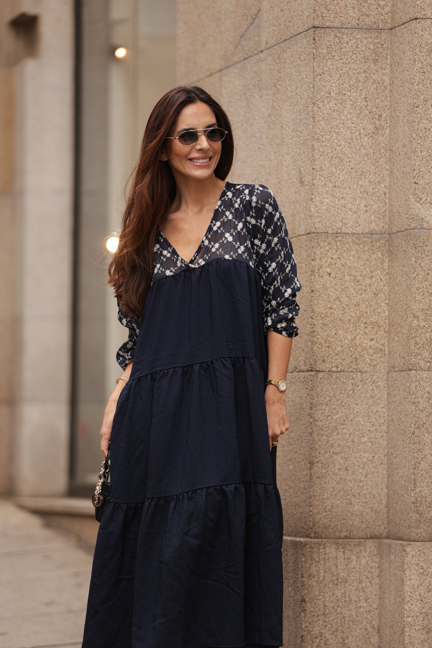 Vestido largo azul