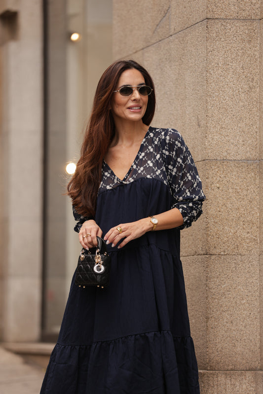 Vestido largo azul