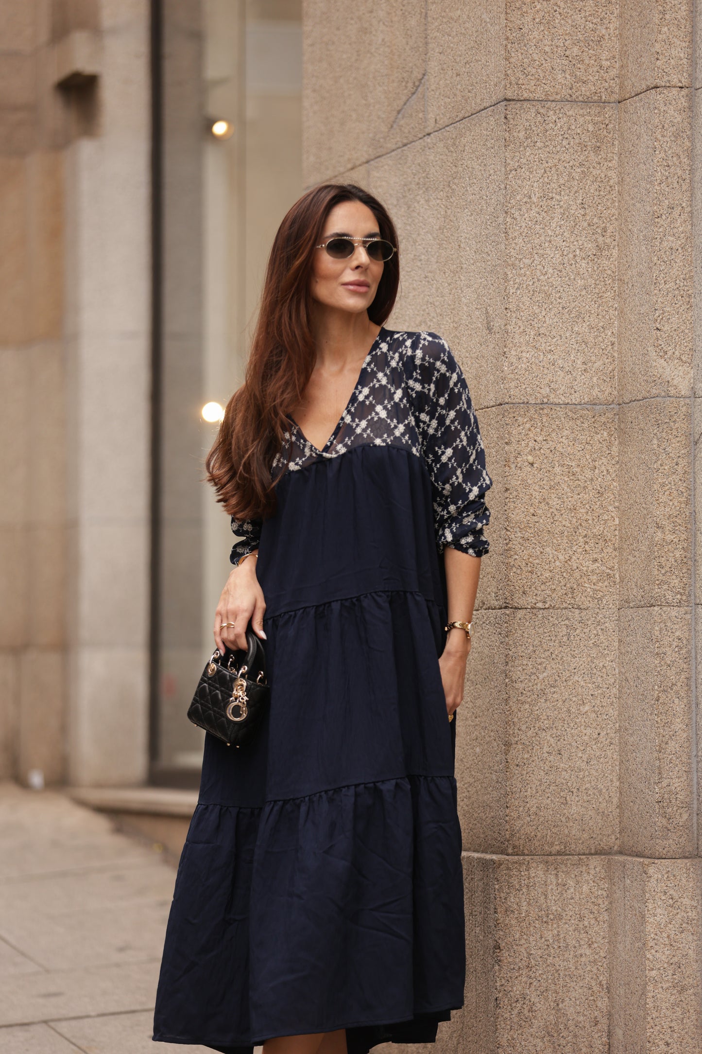 Vestido largo azul