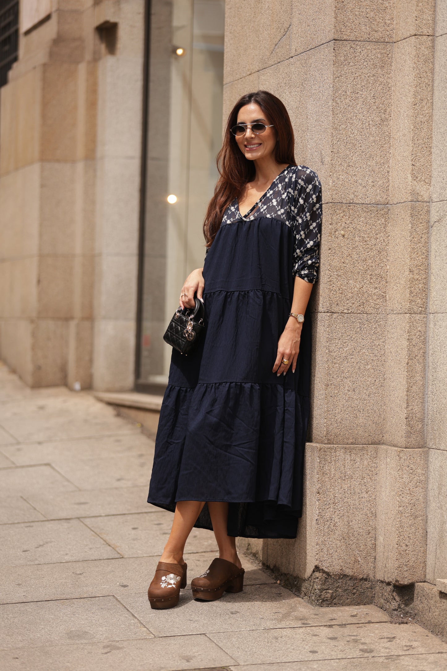 Vestido largo azul