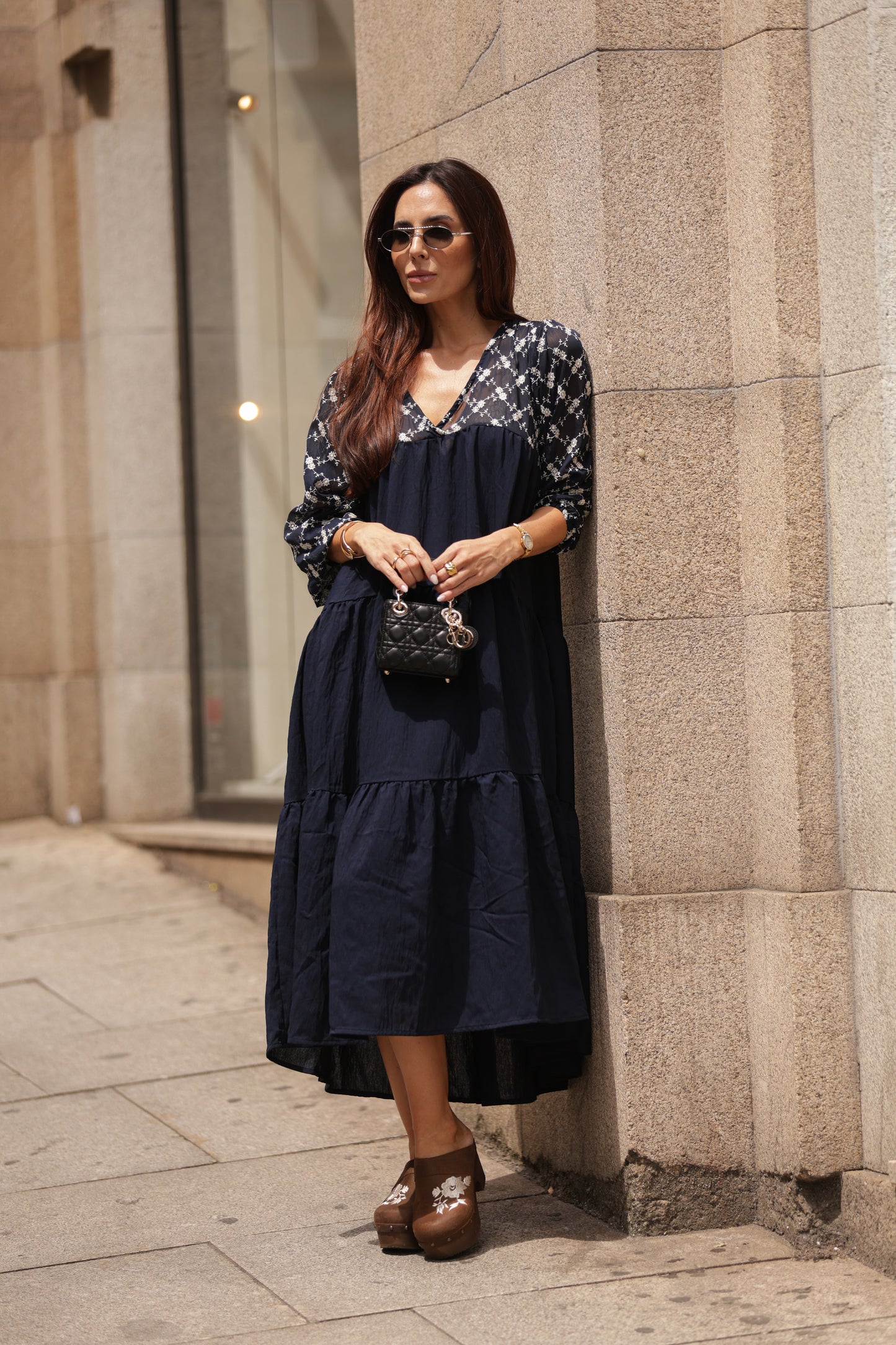Vestido largo azul