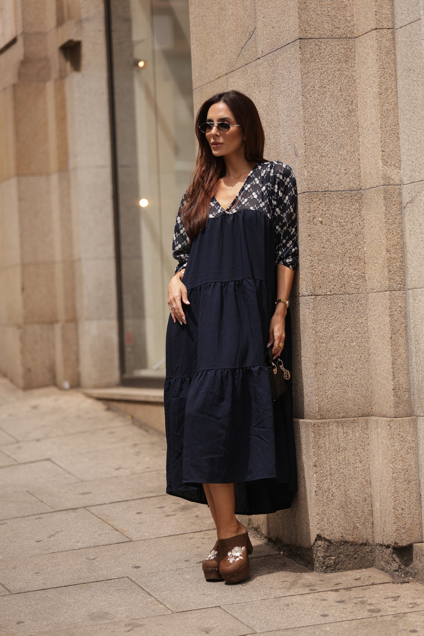Vestido largo azul
