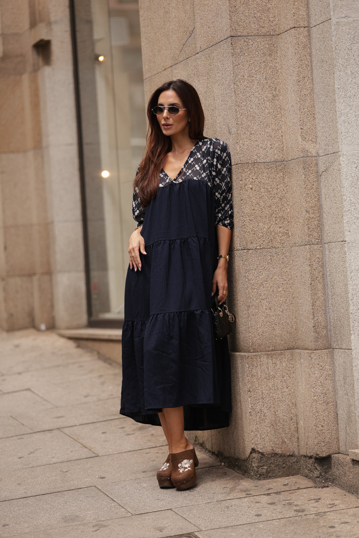 Vestido largo azul