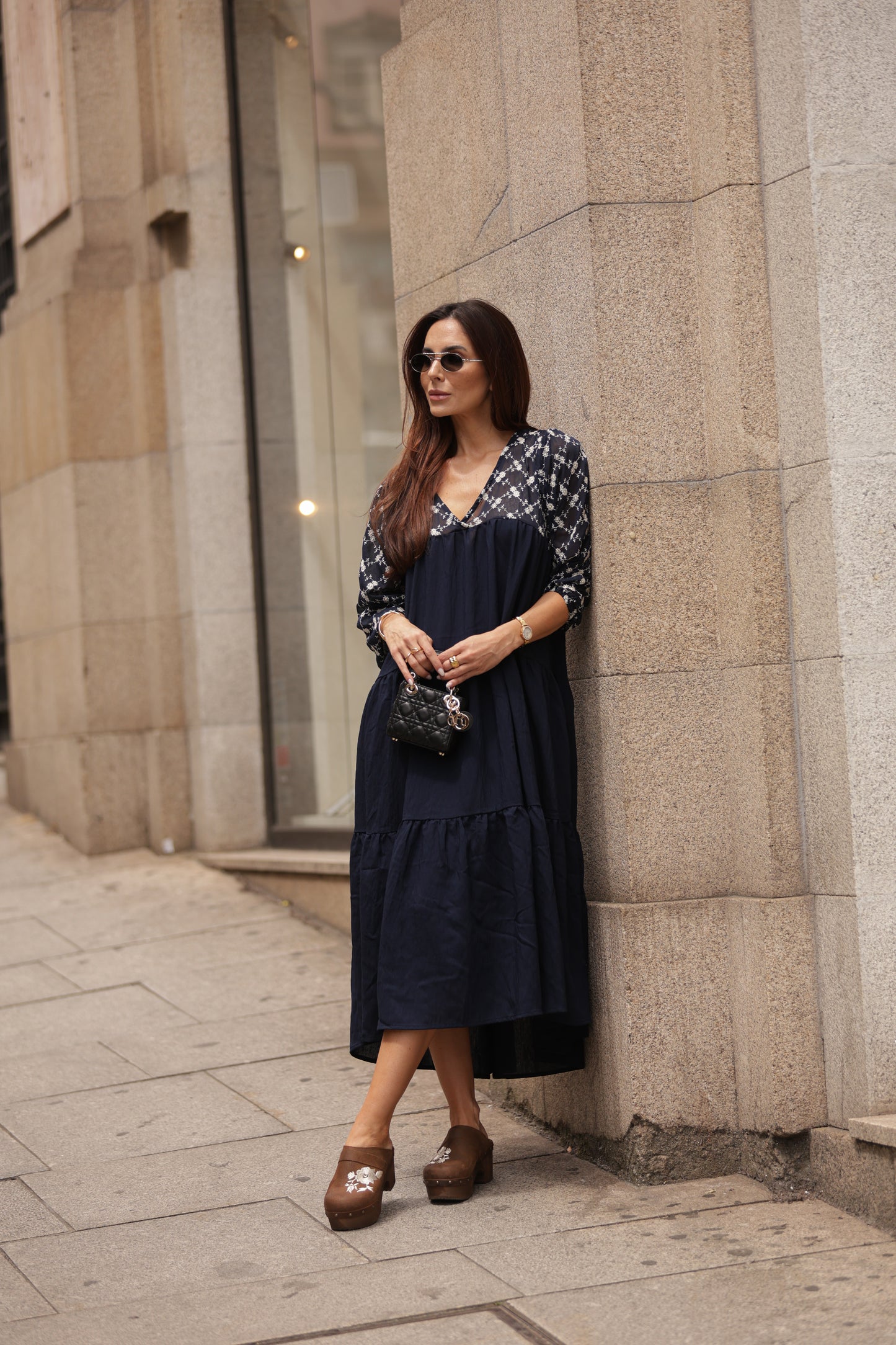 Vestido largo azul