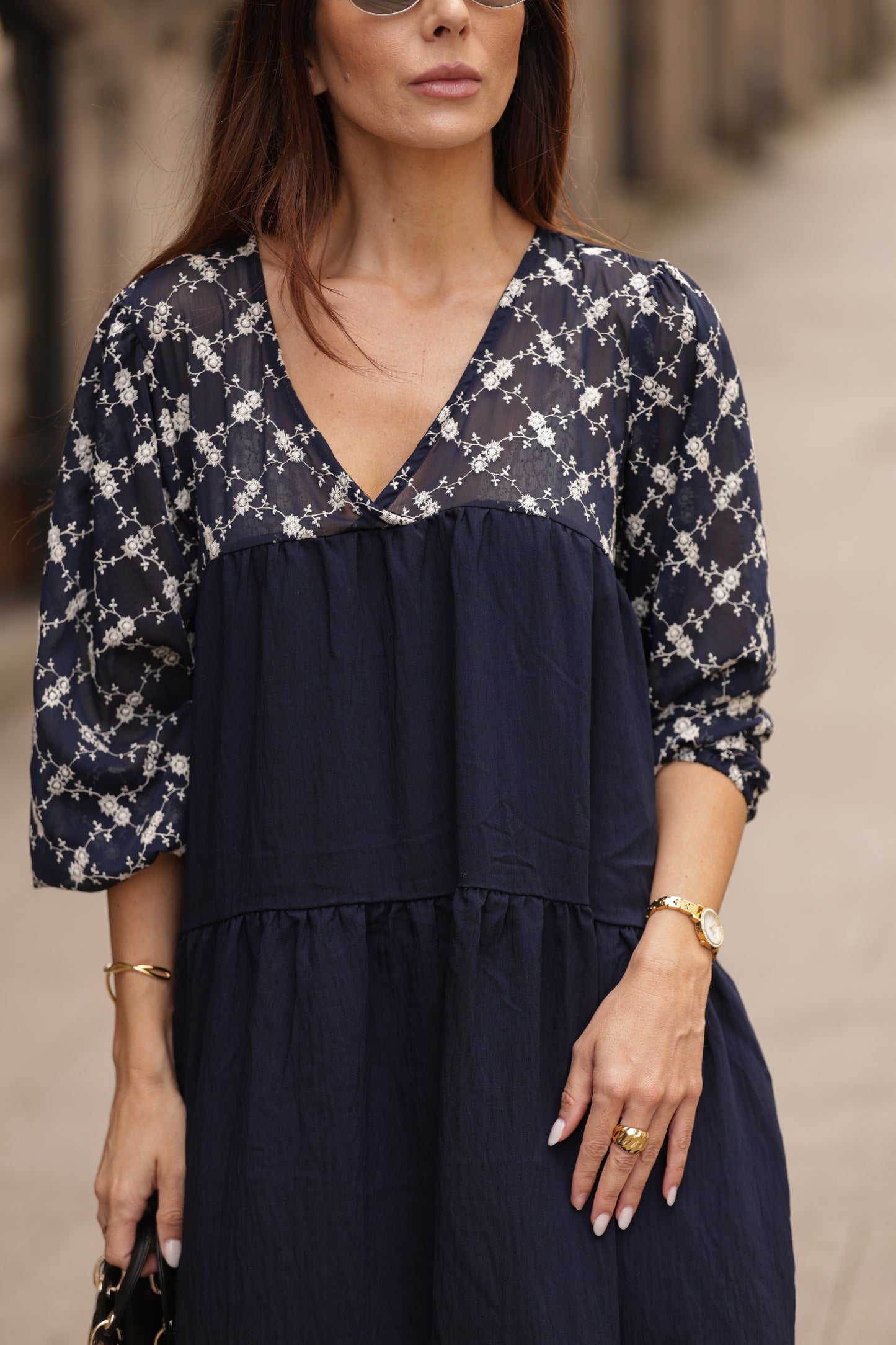Vestido largo azul