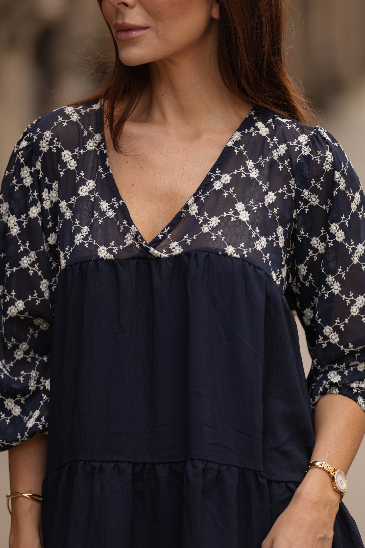 Vestido largo azul