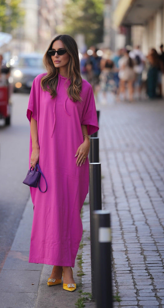 Vestido de punto con capucha