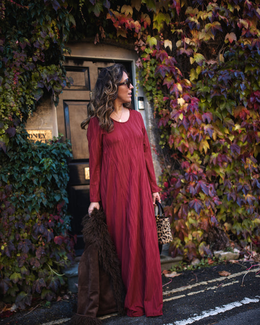 Vestido largo de punto